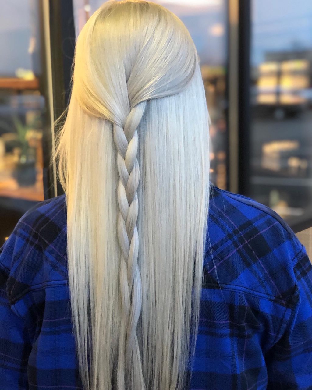 blonde braided hair